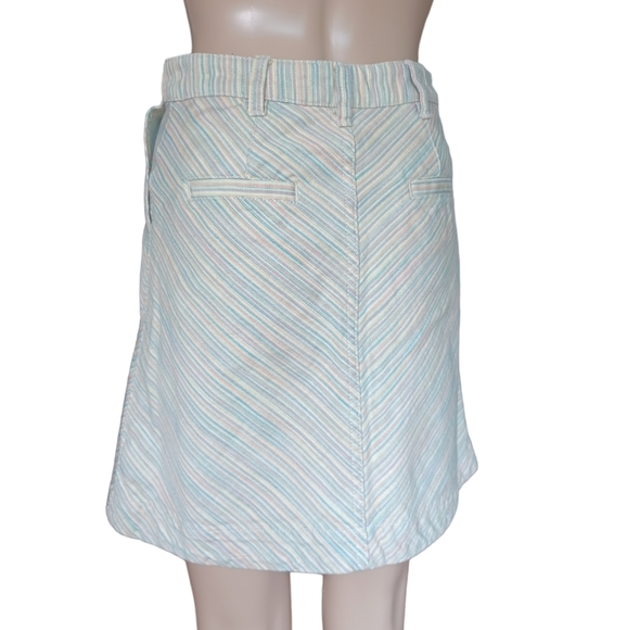 Anthropologie Pilcro And The Letterpress Womens Stripe Button Aline Skirt Size 4 - Picture 3 of 8